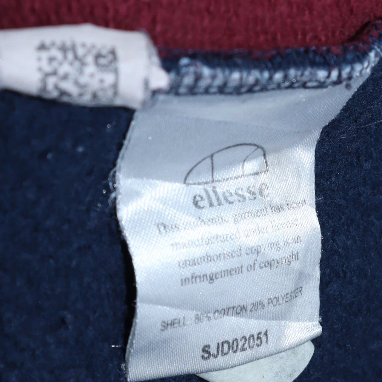 Ellesse Womens Navy Burgundy Colourblock Hoodie Size 10 Pullover - Image 6