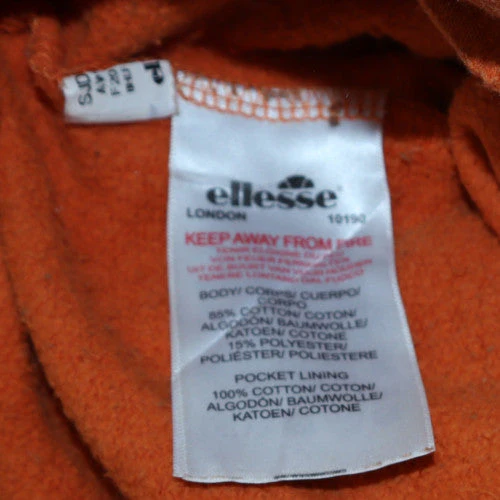 Ellesse Womens Orange Fleece Sweatpants Size 10 Regular Fit - Image 6
