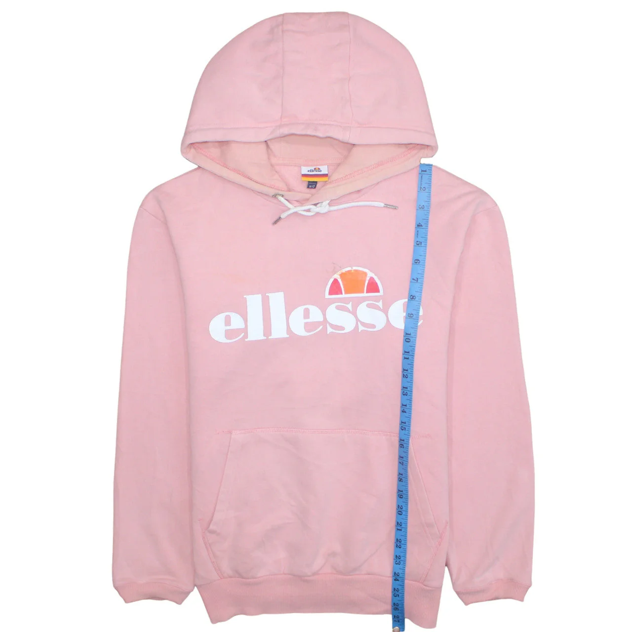 Ellesse Womens Pink Hoodie UK 12 Cotton Blend Long Sleeve Pullover - Image 2