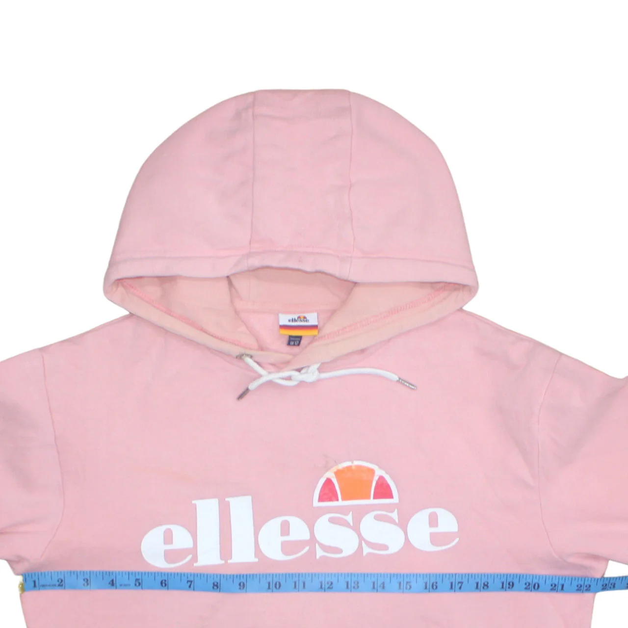 Ellesse Womens Pink Hoodie UK 12 Cotton Blend Long Sleeve Pullover - Image 3