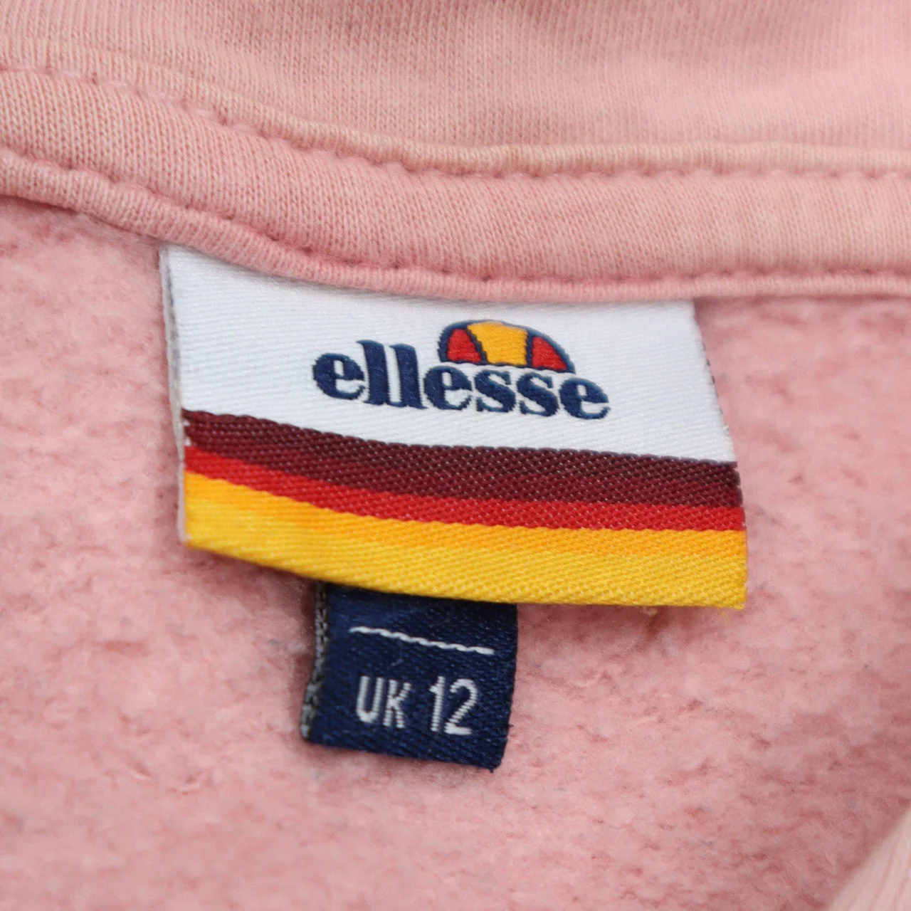 Ellesse Womens Pink Hoodie UK 12 Cotton Blend Long Sleeve Pullover - Image 5