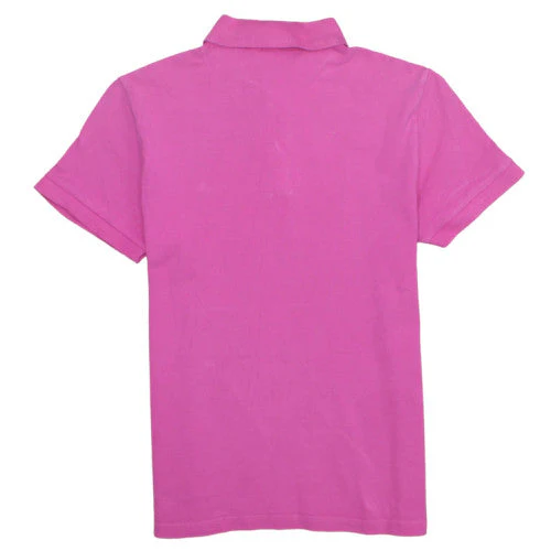 Ellesse Womens Pink Polo Shirt Short Sleeve Cotton UK M - Image 4
