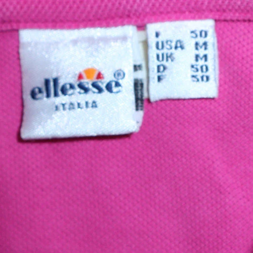 Ellesse Womens Pink Polo Shirt Short Sleeve Cotton UK M - Image 6