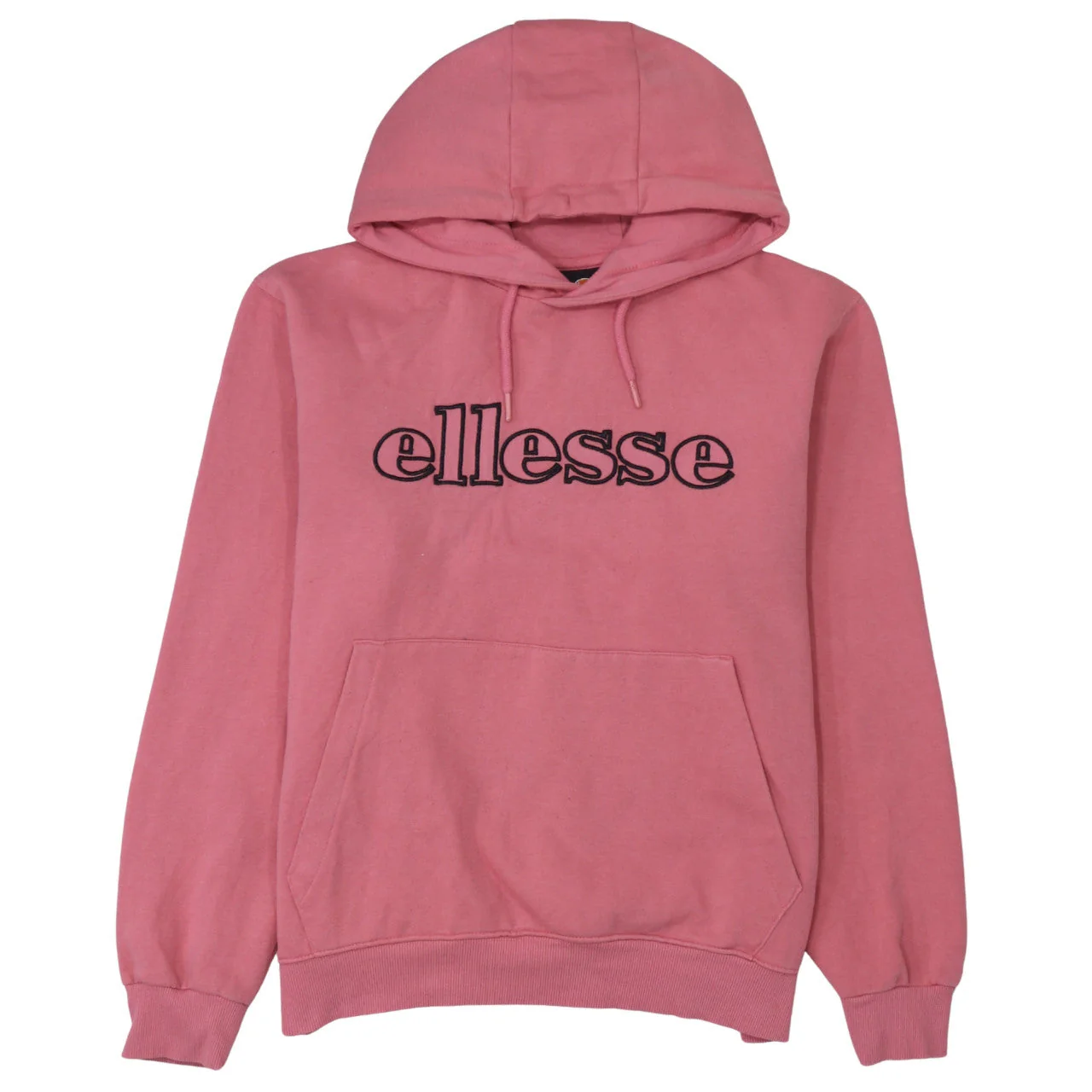 Ellesse Womens Pink Pullover Hoodie Medium Cotton Blend Logo