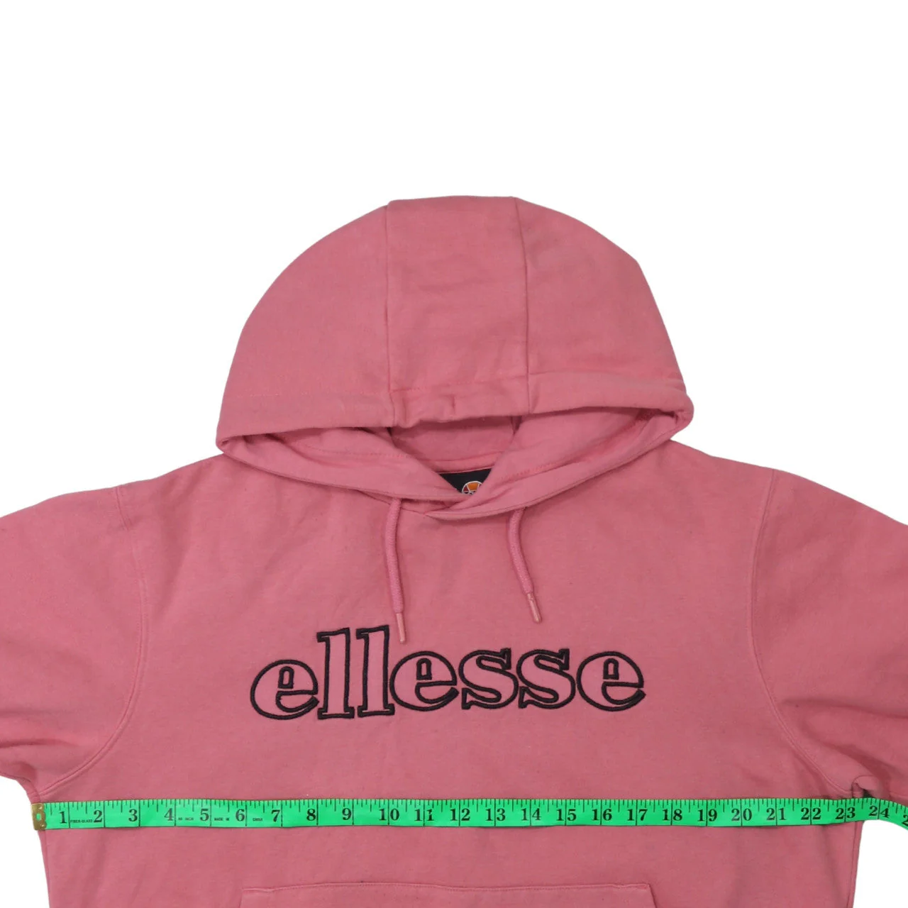 Ellesse Womens Pink Pullover Hoodie Medium Cotton Blend Logo - Image 2