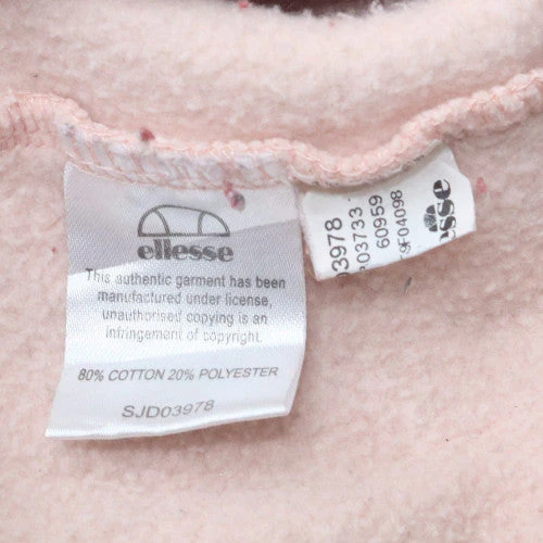 Ellesse Womens Pink Pullover Hoodie Medium Logo Hooded Sweatshirt - Image 5
