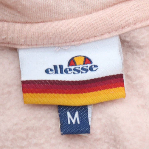 Ellesse Womens Pink Pullover Hoodie Medium Logo Hooded Sweatshirt - Image 6
