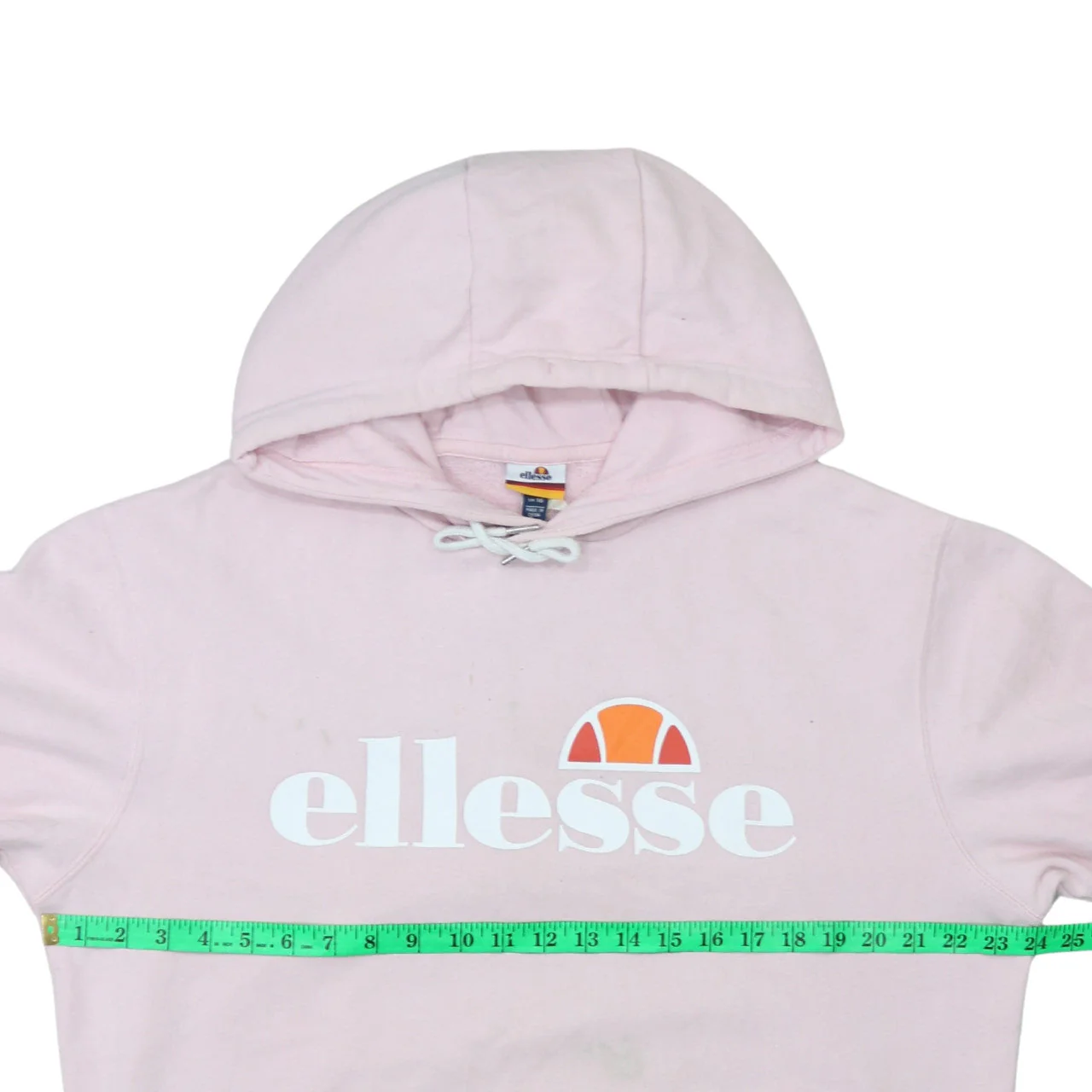 Ellesse Womens Pink Pullover Hoodie Size M Hooded Logo Sweatshirt - Image 2