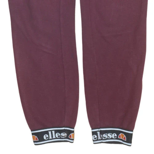 Ellesse Womens Red Jogger Trousers Size 8 Fleece Elastic Waist - Image 8