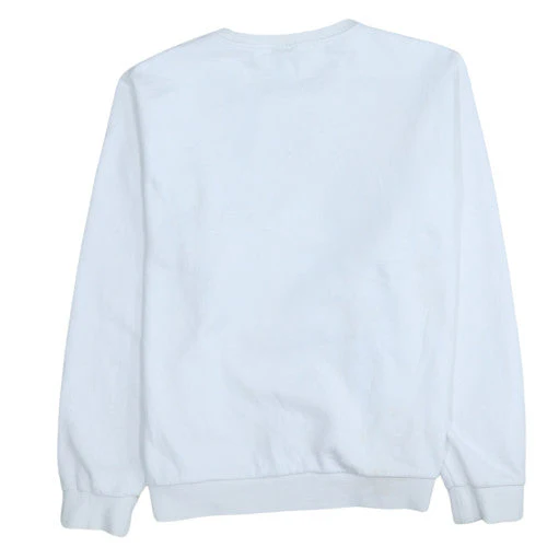 Ellesse Womens White Cotton Blend Crew Neck Sweatshirt Size M - Image 4
