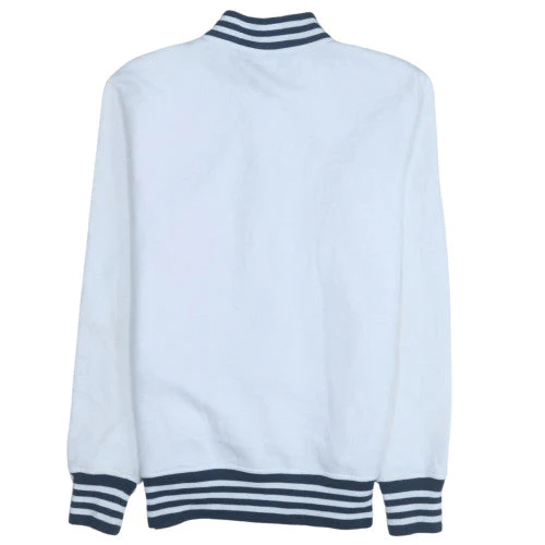 Ellesse Women's White Size 8 Varsity Jacket with Logo Detail - Image 4