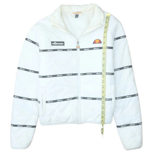 Ellesse Womens White UK 6 Puffer Windbreaker Jacket Polyester Lined - Image 3