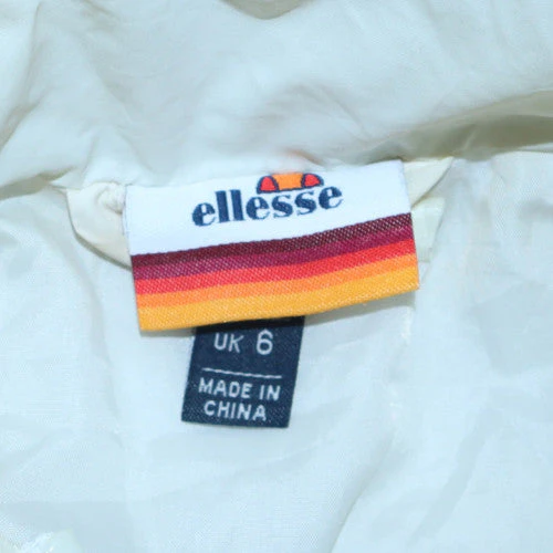 Ellesse Womens White UK 6 Puffer Windbreaker Jacket Polyester Lined - Image 6