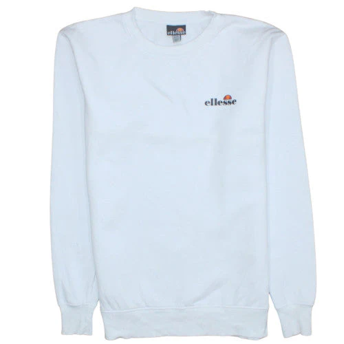 Ellesse Womens White XS Crew Neck Pullover Sweatshirt