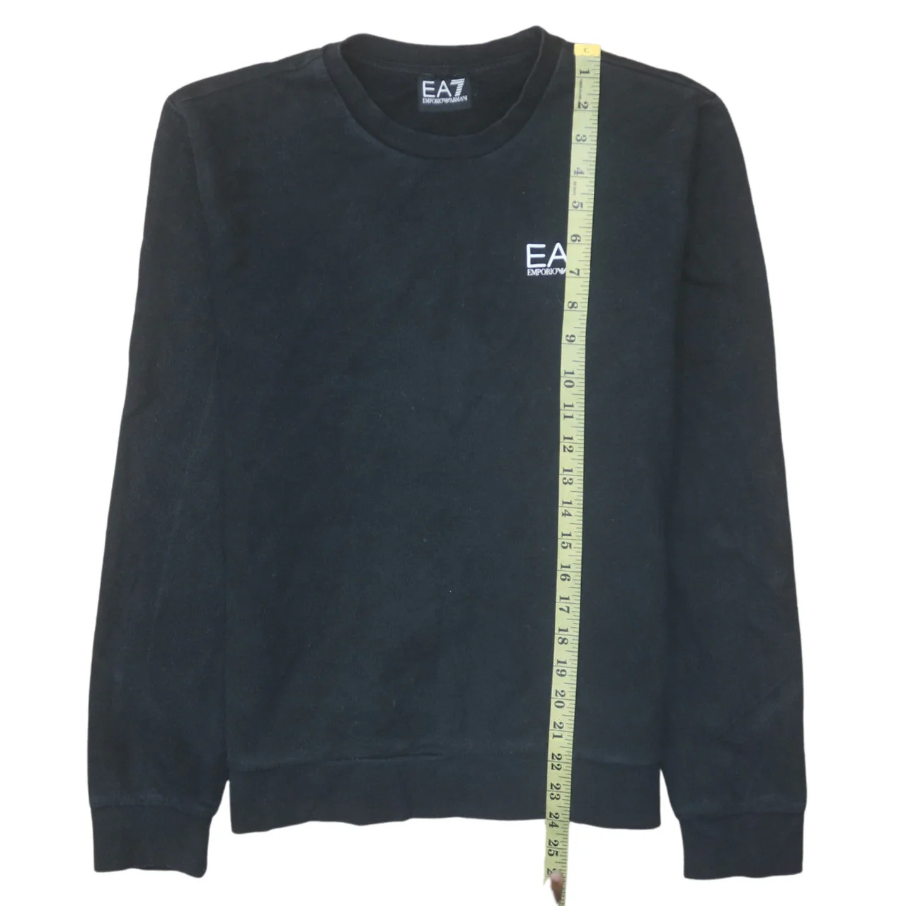 Emporio Armani EA7 Mens Black Crew Neck Sweatshirt Size M - Image 2