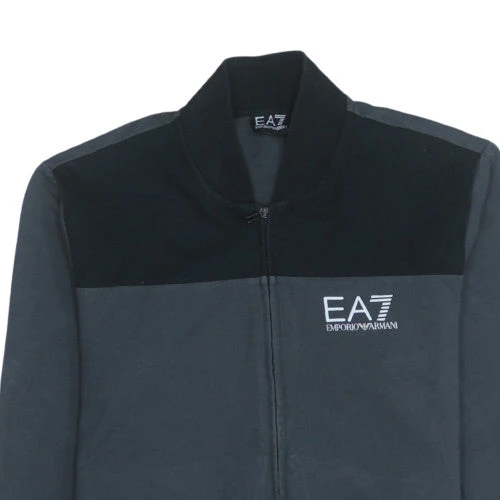 Emporio Armani EA7 Mens Black Full Zip Sweatshirt Size L - Image 8