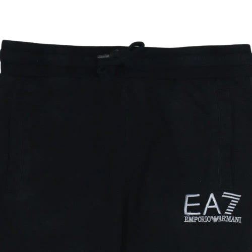 Emporio Armani EA7 Mens Black Logo Jogger Trousers Size L - Image 7