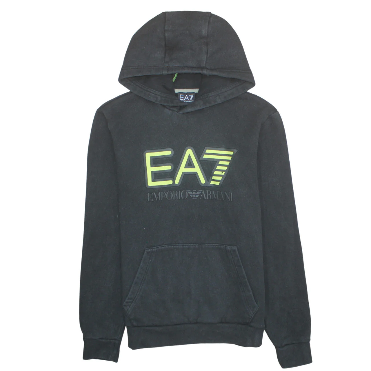 Emporio Armani EA7 Men's Black Pullover Hoodie Size S Regular Fit