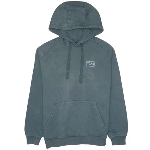 Emporio Armani EA7 Men's Green Pullover Hoodie M Regular Fit