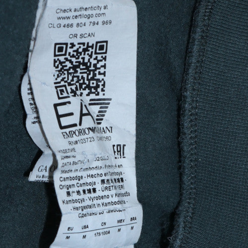 Emporio Armani EA7 Men's Green Pullover Hoodie M Regular Fit - Image 5