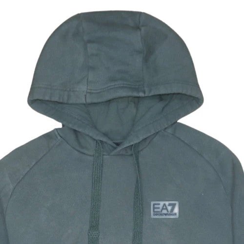Emporio Armani EA7 Men's Green Pullover Hoodie M Regular Fit - Image 7