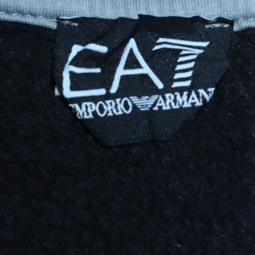 Emporio Armani EA7 Men's Grey Black Full Zip Hoodie Size M - Image 6
