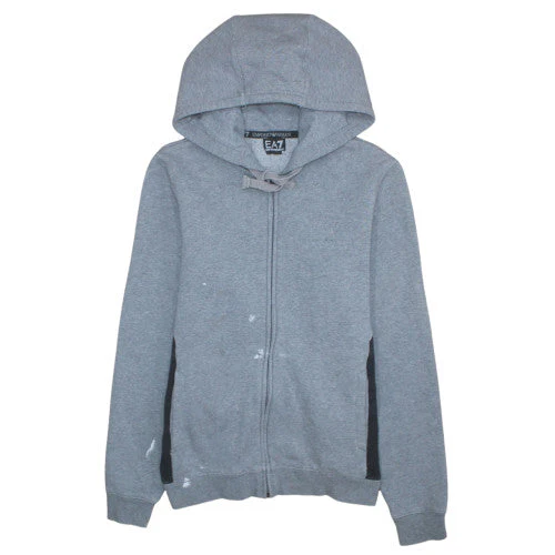 Emporio Armani EA7 Men's Grey Full Zip Hoodie Size S