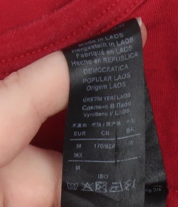 Emporio Armani Men Red Crew Neck Short Sleeve T-Shirt Size M Cotton Blend - Image 4