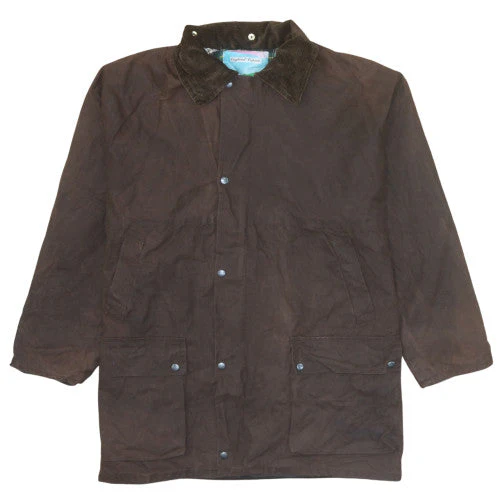 England Coprah Men’s Brown 2XL Waxed Cotton Country Coat