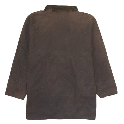 England Coprah Men’s Brown 2XL Waxed Cotton Country Coat - Image 4