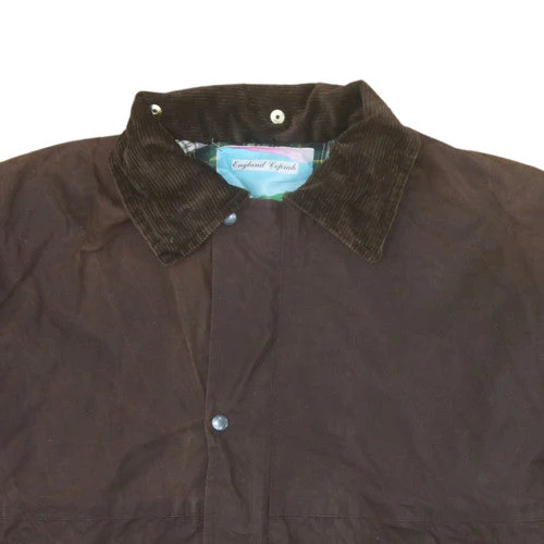 England Coprah Men’s Brown 2XL Waxed Cotton Country Coat - Image 6