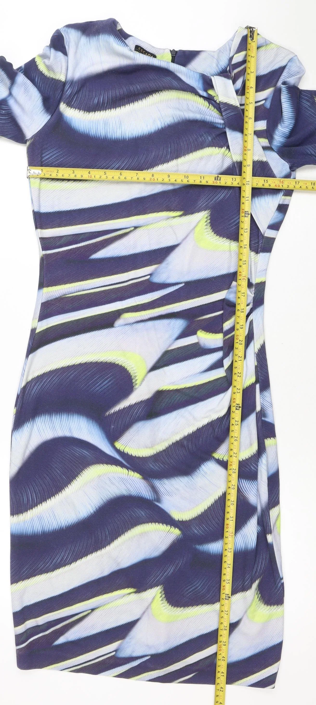 Escada Women’s Multicoloured Size 12 Bodycon Knee Dress - Image 2