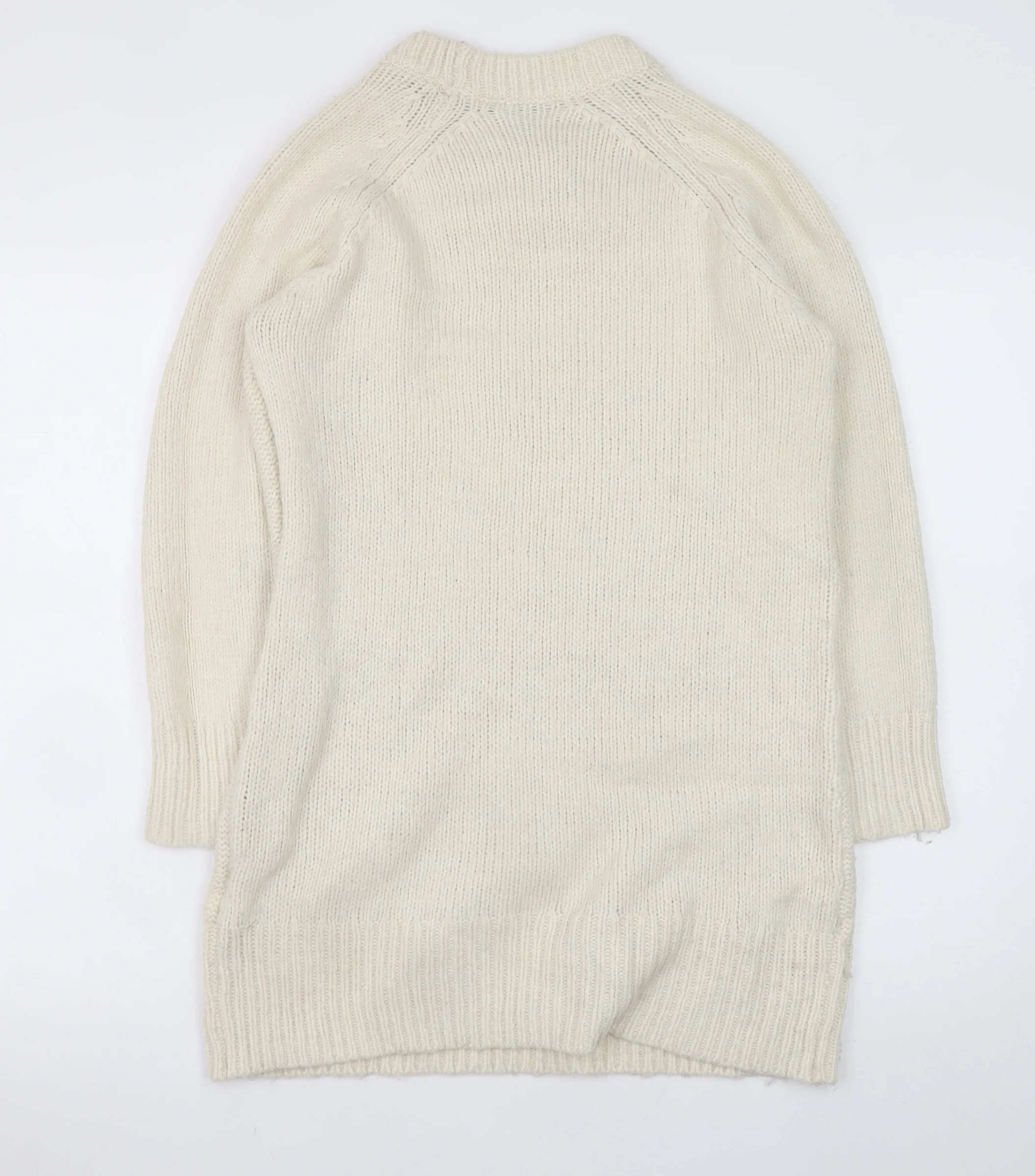 Esmara Women Ivory Cable Knit Long Sleeve Jumper Dress Size 8-10 - Image 3