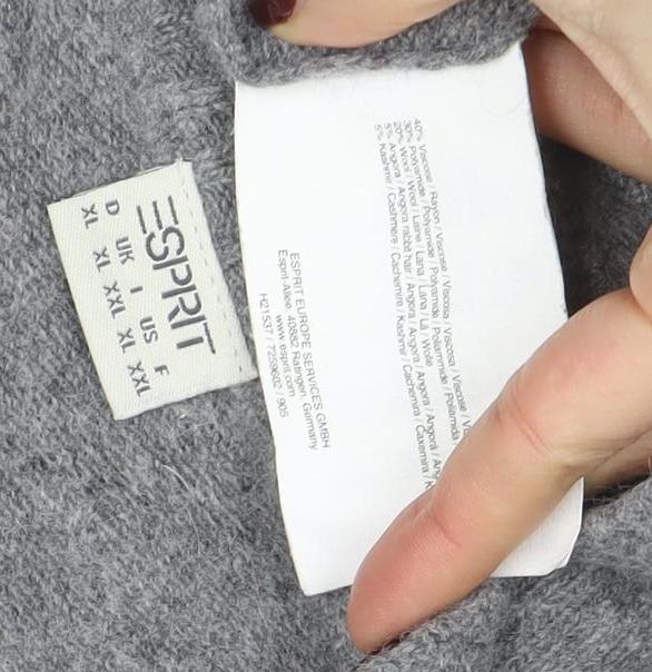 Esprit Women’s Grey Wool Blend Button Cardigan XL - Image 4