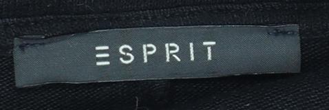 Esprit Women's Black Long Sleeve V-Neck Beaded Cotton Blouse Size S - Image 4