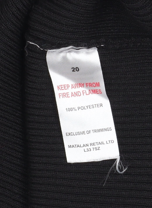 Et Vous Women's Black Size 20 Mock Neck Button Detail Jumper - Image 5