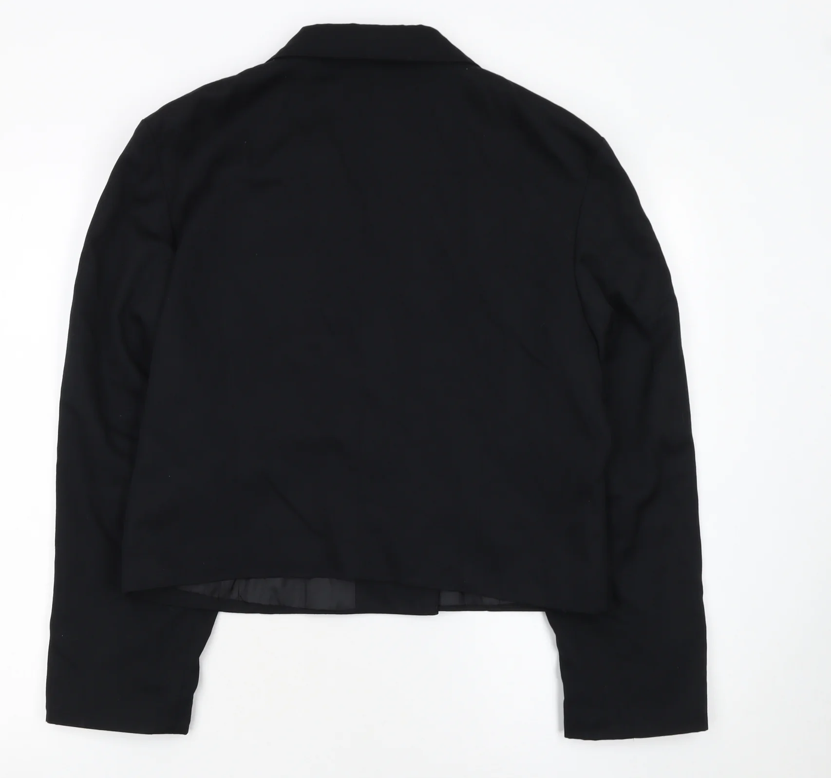 Etam Women Black Size 16 Double-Breasted Cropped Blazer - Image 3