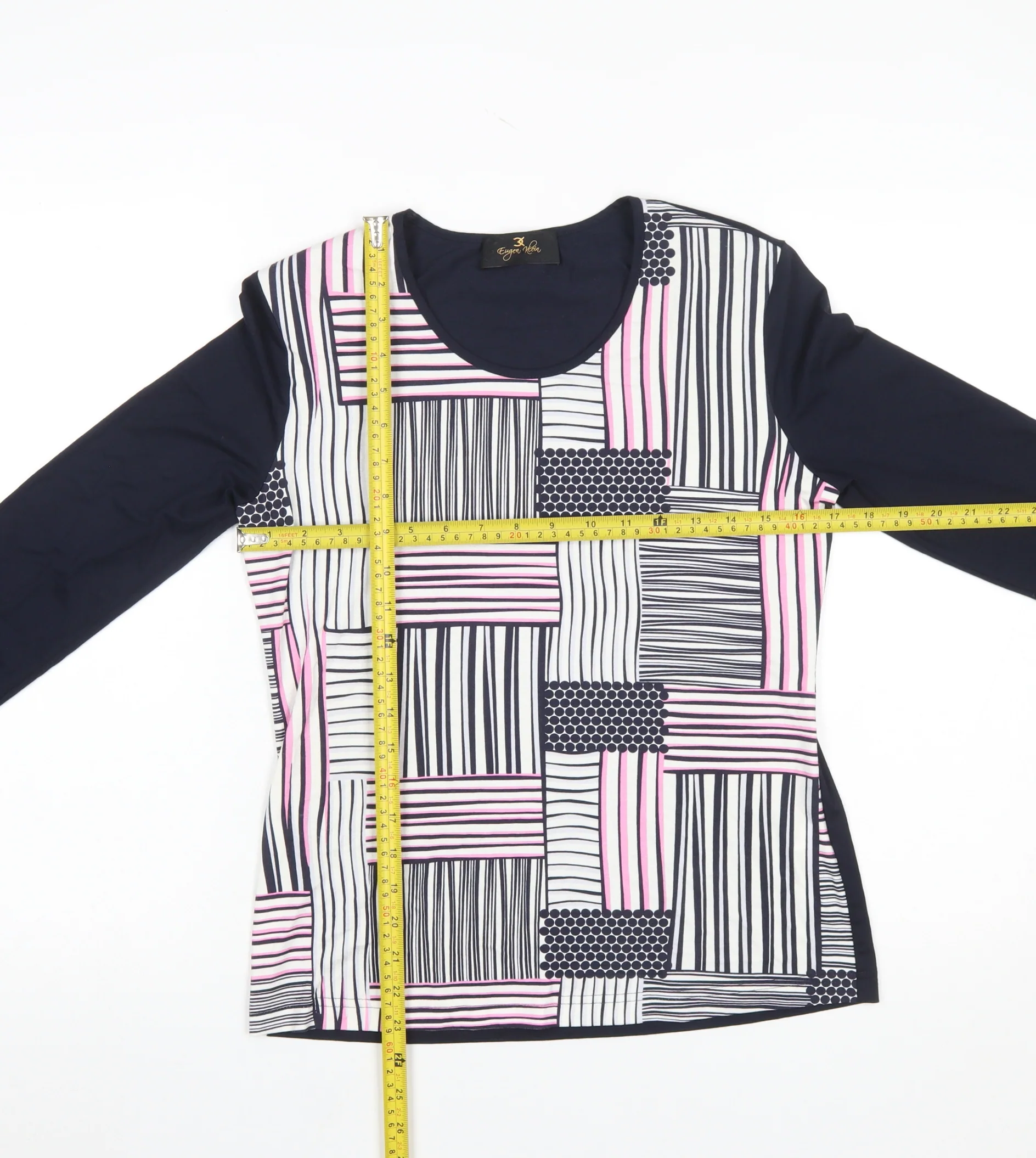 Eugen Klein Women’s Multicoloured Long Sleeve Jersey T-Shirt Size 10 - Image 2