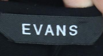 Evans Womens Black Viscose Jersey V-Neck 3/4 Sleeve Blouse Size 16 - Image 4