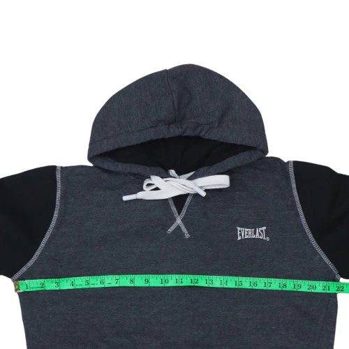 Everlast Womens Black & Grey Hoodie UK 16 Pullover Kangaroo Pocket - Image 2
