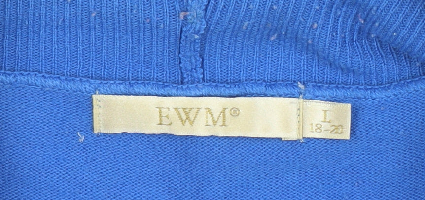 EWM Women’s Blue Roll Neck Acrylic Jumper Size L 18-20 - Image 4
