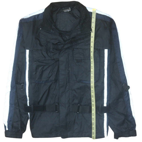 Explorer Men's Black L Waterproof Belted Motorcycle Jacket - Image 3
