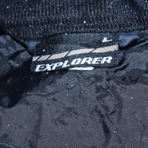 Explorer Men's Black L Waterproof Belted Motorcycle Jacket - Image 5