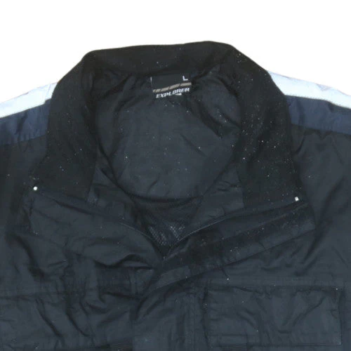 Explorer Men's Black L Waterproof Belted Motorcycle Jacket - Image 8