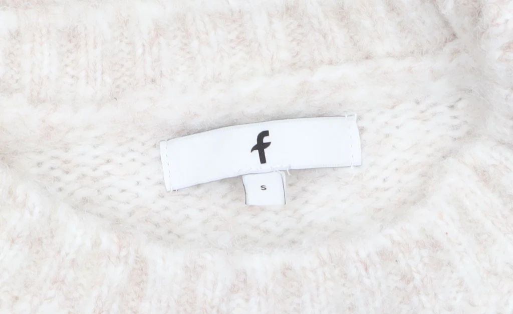 F&F Women Ivory Knit Pullover Jumper Size S Long Sleeve Crew Neck - Image 5