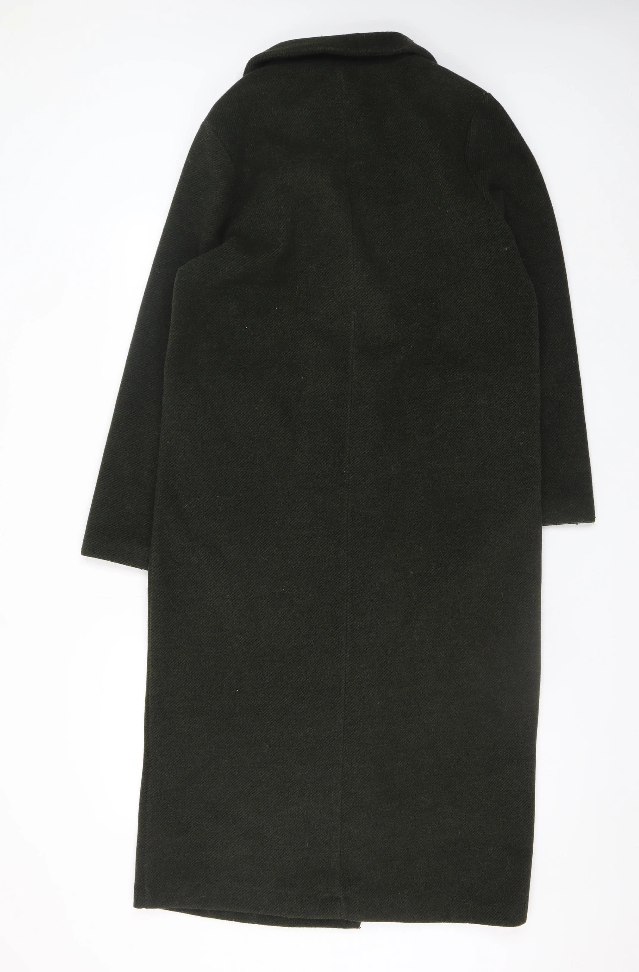 F&F Women’s Green Long Wool Blend Overcoat Size S - Image 3