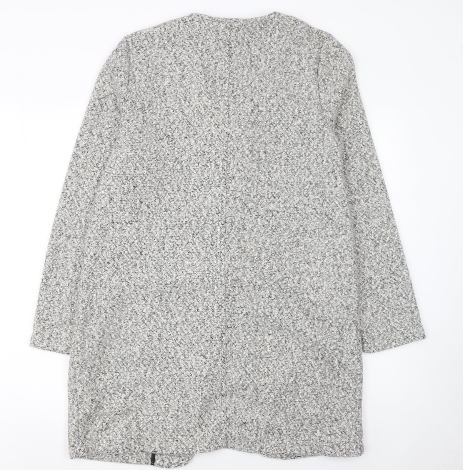 F&F Women’s Grey Longline Open Knit Cardigan UK 10 - Image 3
