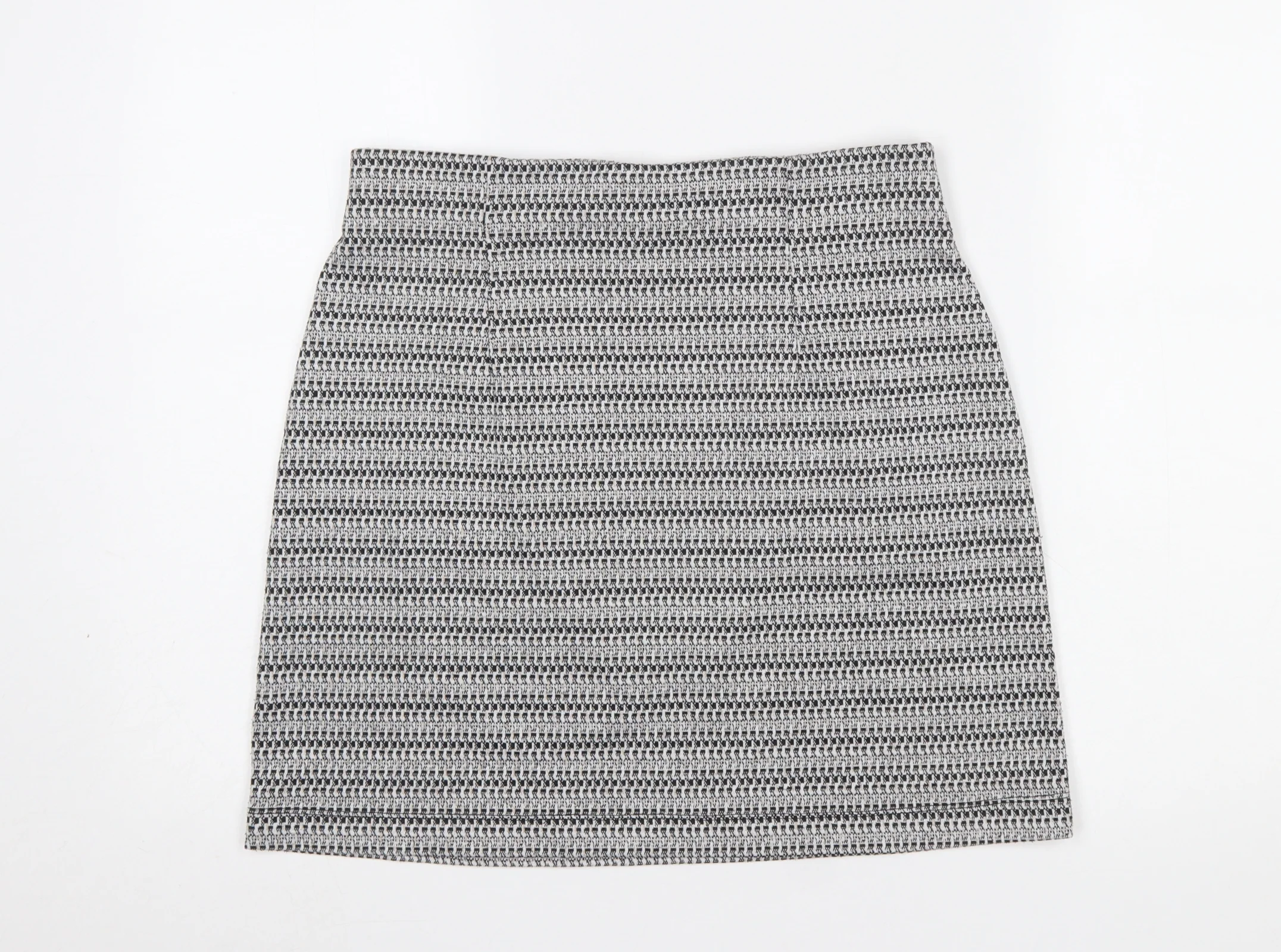 F&F Women’s Grey Tweed Pencil Skirt Size 12 Knee Length Workwear