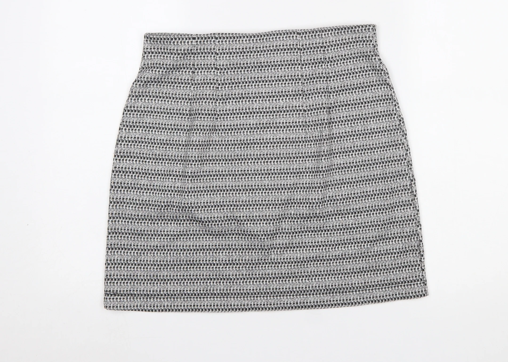 F&F Women’s Grey Tweed Pencil Skirt Size 12 Knee Length Workwear - Image 3