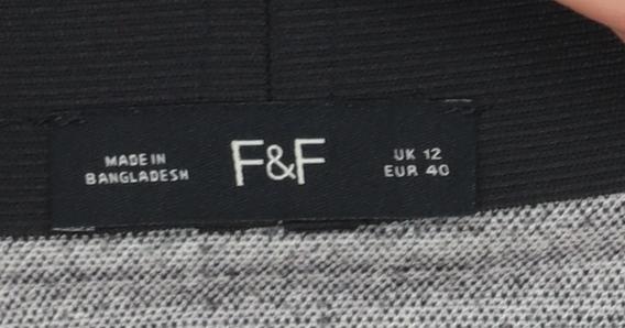 F&F Women’s Grey Tweed Pencil Skirt Size 12 Knee Length Workwear - Image 4